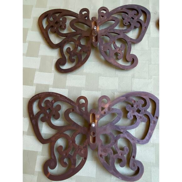 VTG 1978 Set of 4 Wood Look Butterflies for wall by Homeco Excellent Condition - Picture 11 of 12